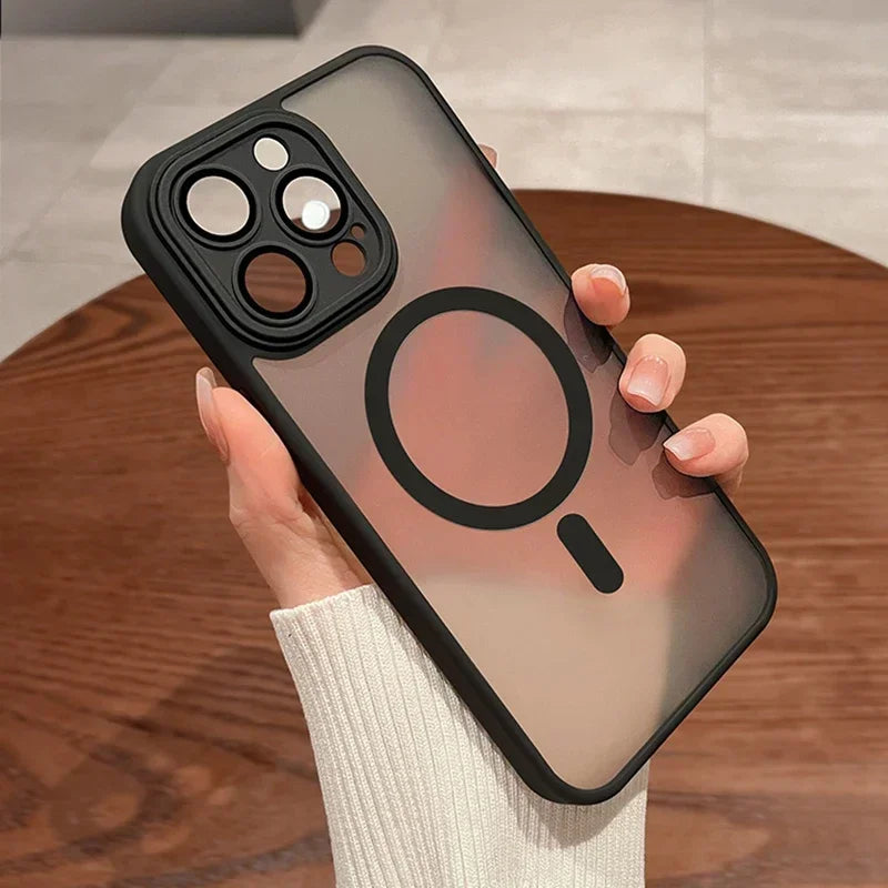 Translucent Case For iPhone. Magsafe Magnetic Wireless Charge. Matte Cover