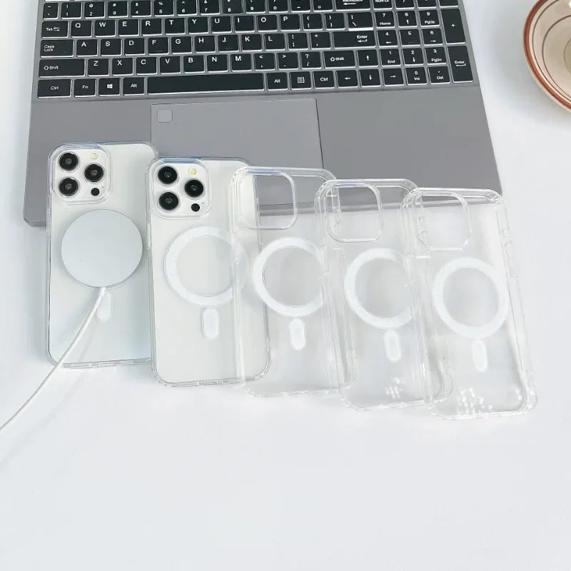 Magnetic Transparent Phone Case for Magsafe iPhone