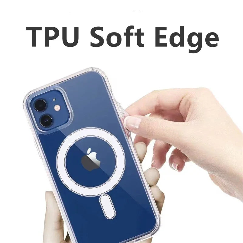 Magnetic Transparent Phone Case for Magsafe iPhone